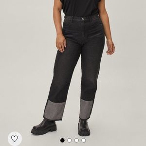 Nasty Gal contrast hem organic jeans